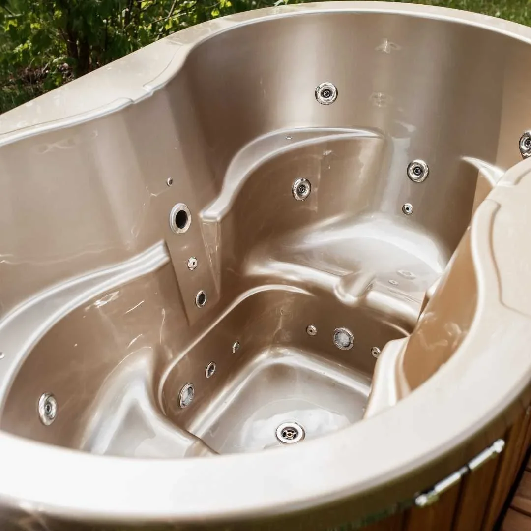 Outdoor Acrylic Ofuro Hot Tub with Side-Integrated Heater for 2 People, view 10