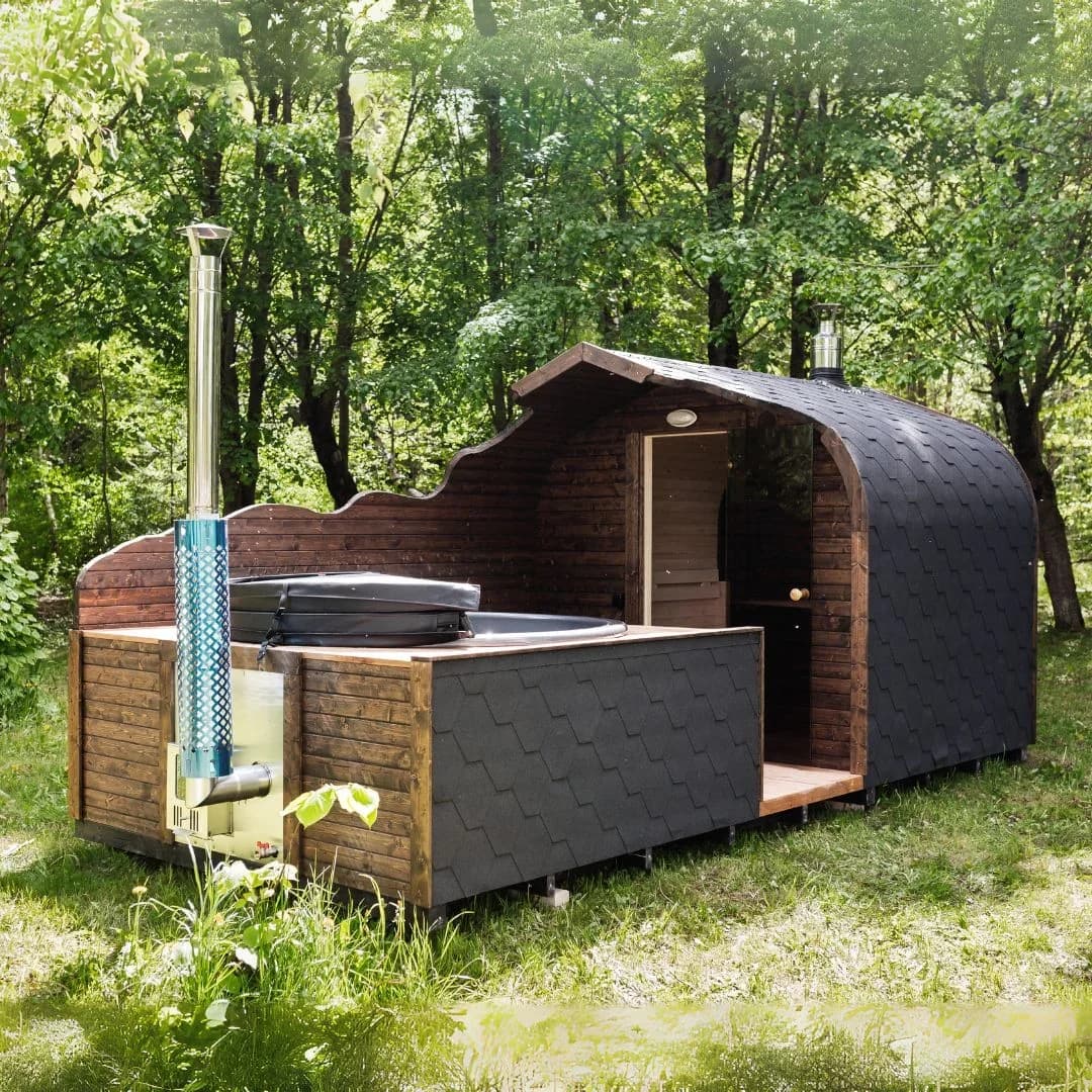Outdoor Cabin Sauna and Hot Tub Suite, view 17