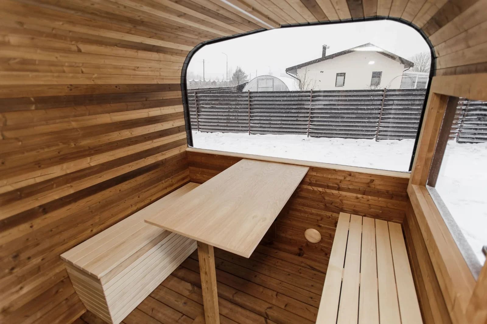 Outdoor Cube Sauna in Thermo Wood Premium Build for 8 People (2.5m x 5m), view 40