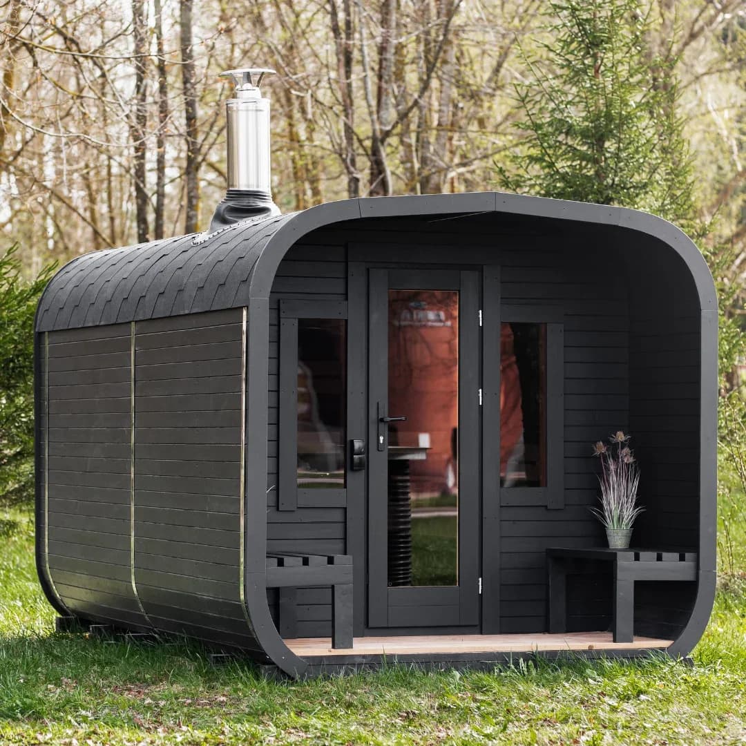 Outdoor Cube Sauna with Changing Room (5M)