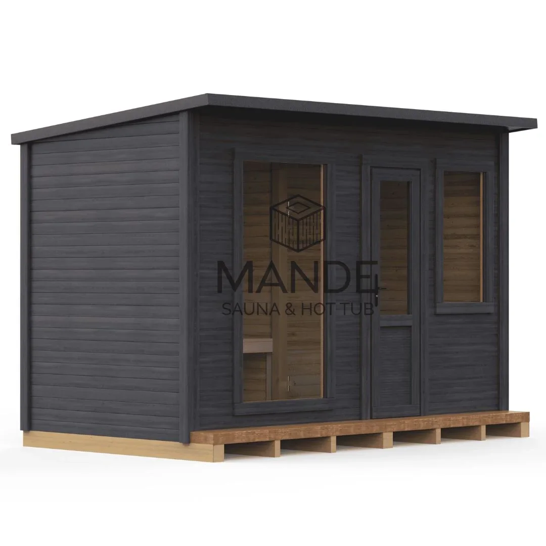 Outdoor Cube Sauna with Changing Room for 8 People (4m x 2.4m), view 2