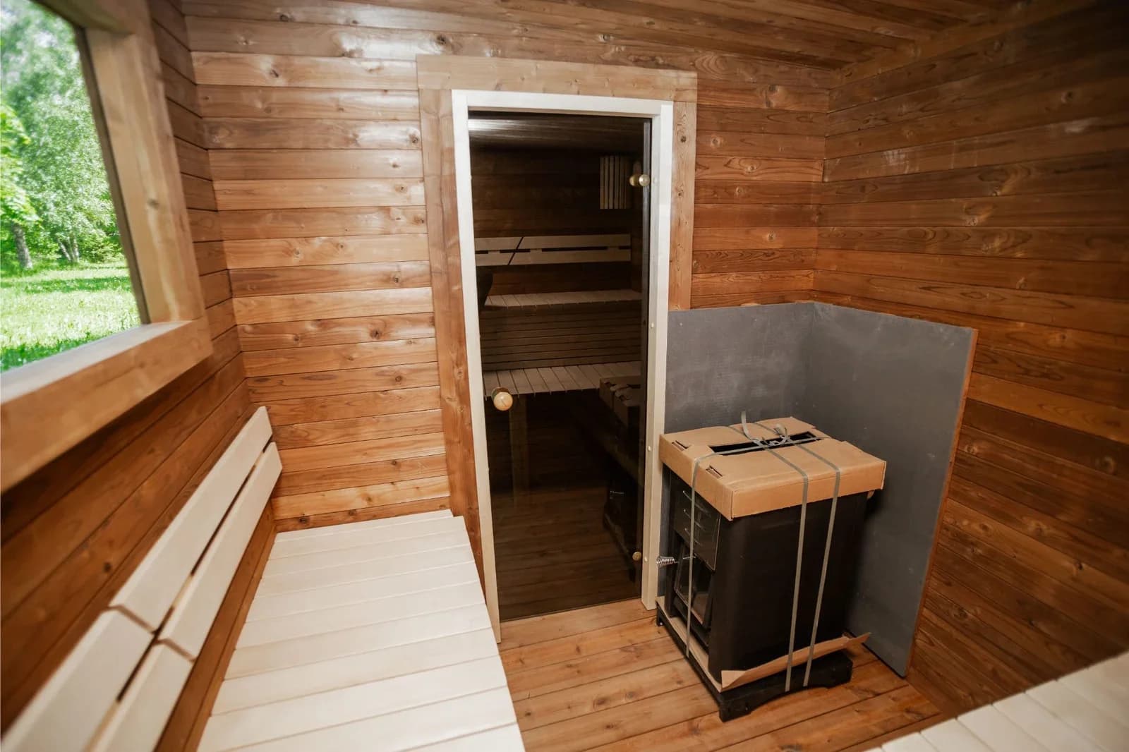 Outdoor Cube Sauna with Changing Room for 8 People (4m x 2.4m), view 24