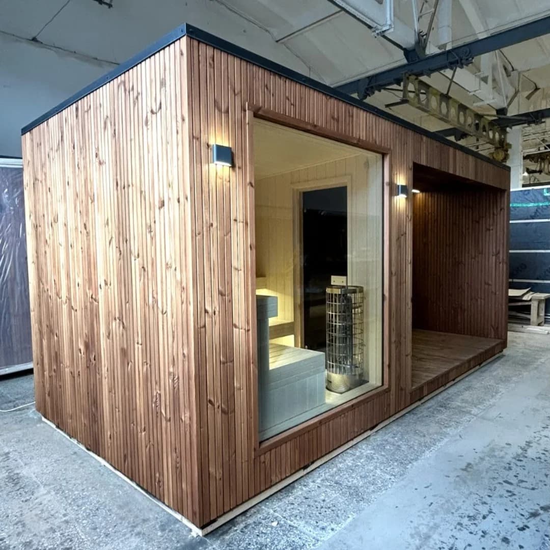 Outdoor Insulated Garden Sauna (2.4m x 5.2m)