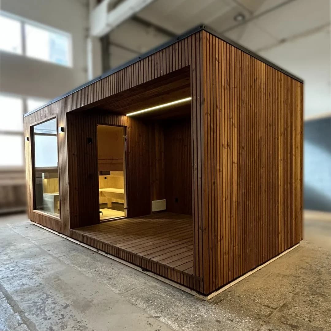 Outdoor Insulated Garden Sauna (2.4m x 5.2m), view 2