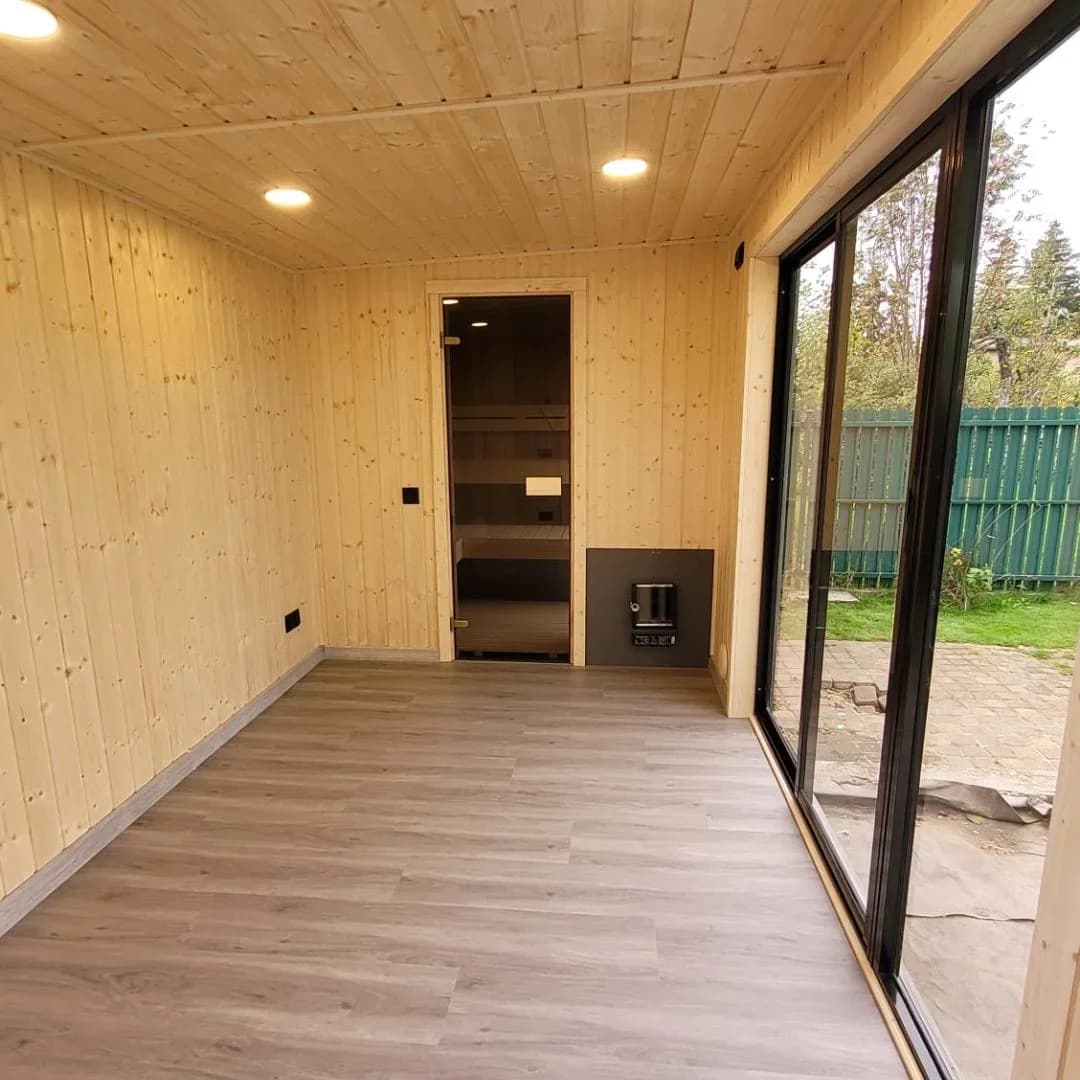 Outdoor Insulated Garden Sauna (2.4m x 6m), view 2