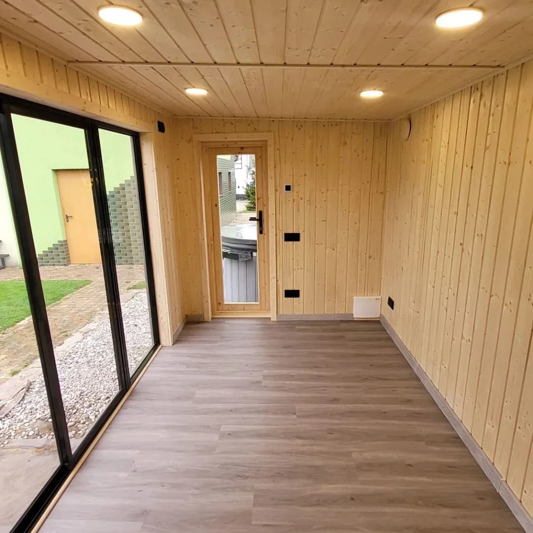 Outdoor Insulated Garden Sauna (2.4m x 6m), view 6