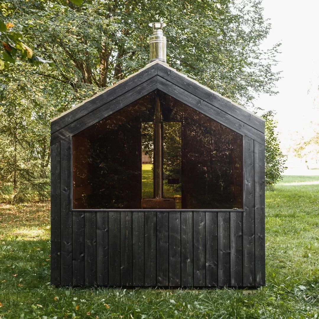 Outdoor Insulated Garden Sauna with Front Glass (2.4m x 3m), view 14