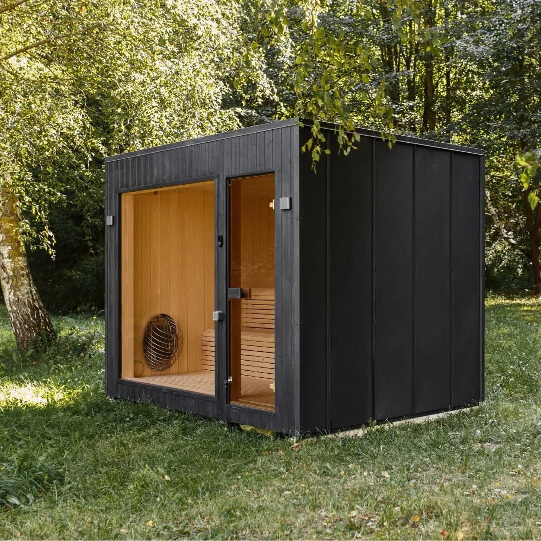 Outdoor Insulated Garden Sauna with Side Entrance (2.4m x 3m)
