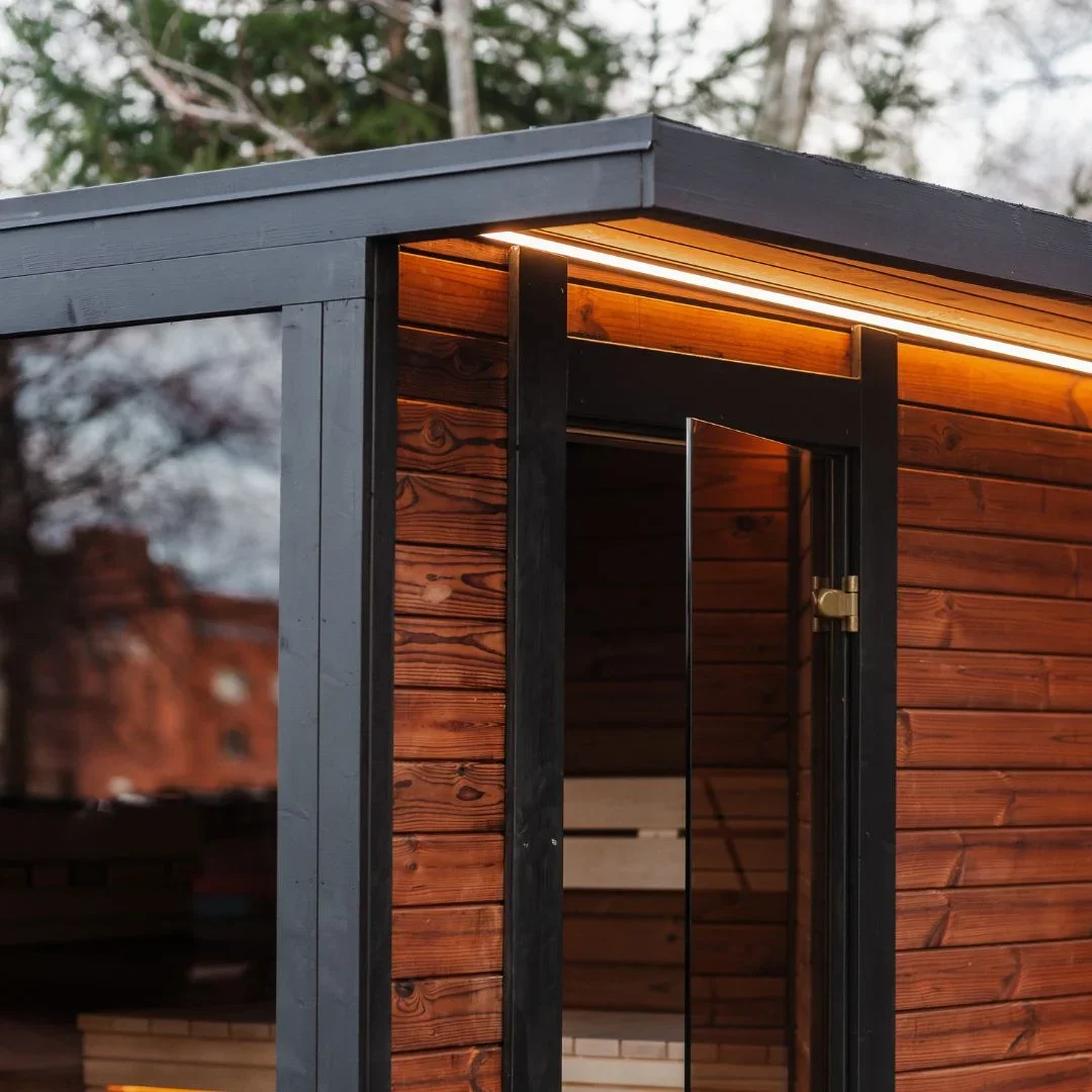 Outdoor Modular Sauna in Thermo Wood, view 2