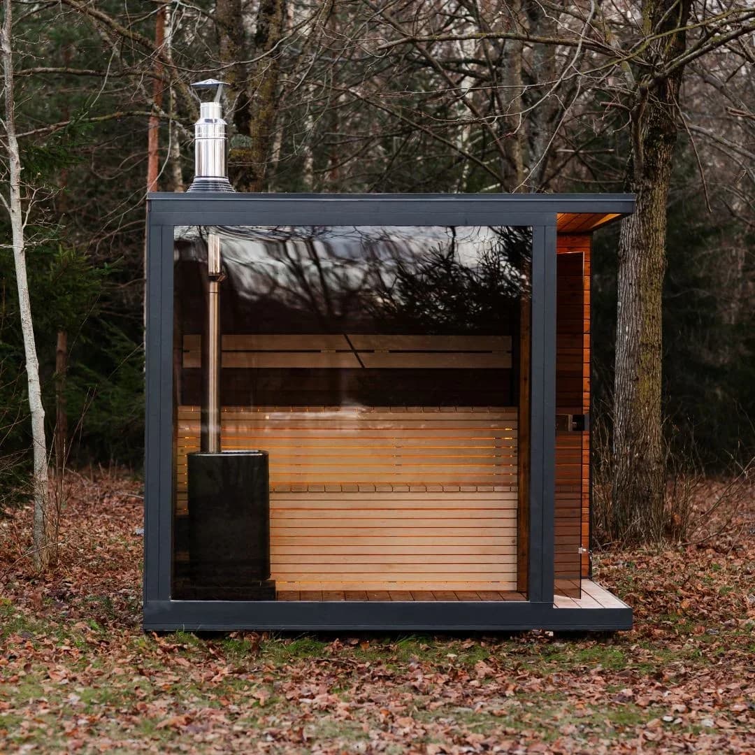Outdoor Modular Sauna in Thermo Wood, view 34