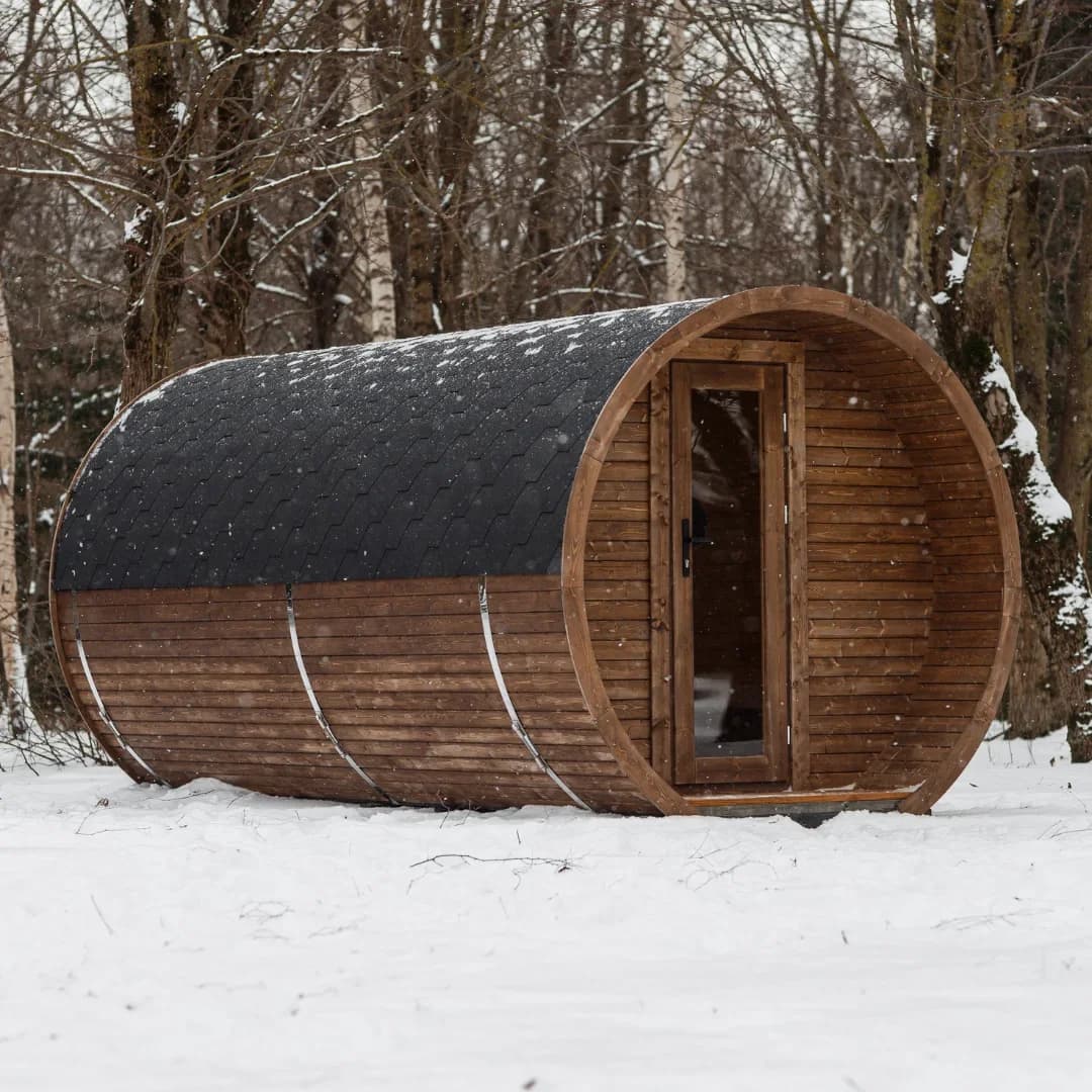 Outdoor Round Sauna with Changing Room (4.5M)