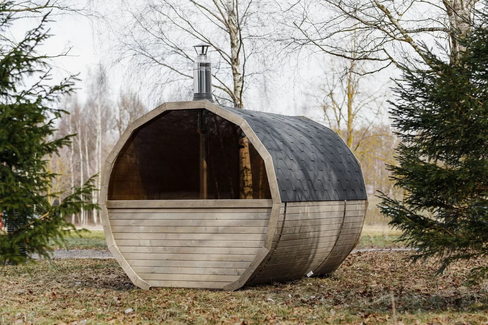 Outdoor Round Sauna with Terrace (3M), view 24