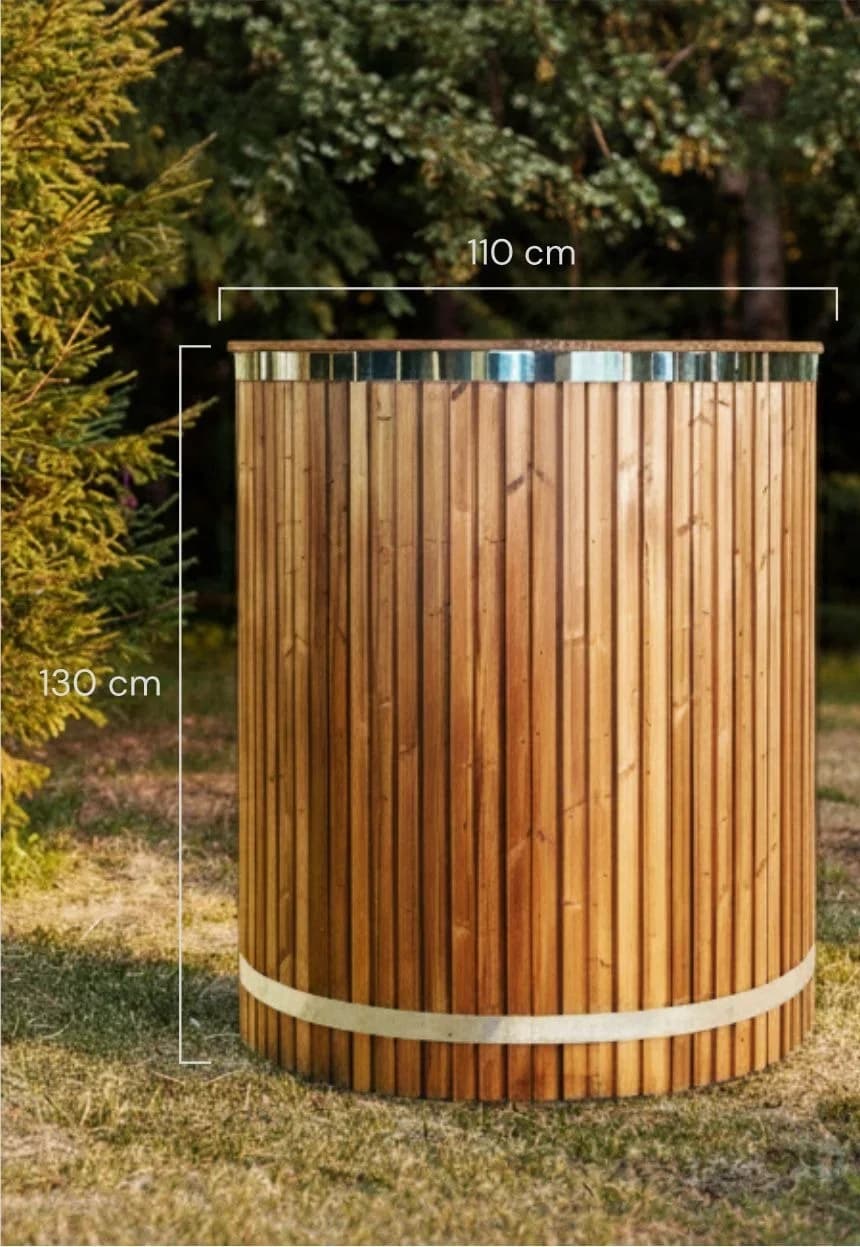 Outdoor Single-Person Stainless Steel Cold Plunge Tub, view 2