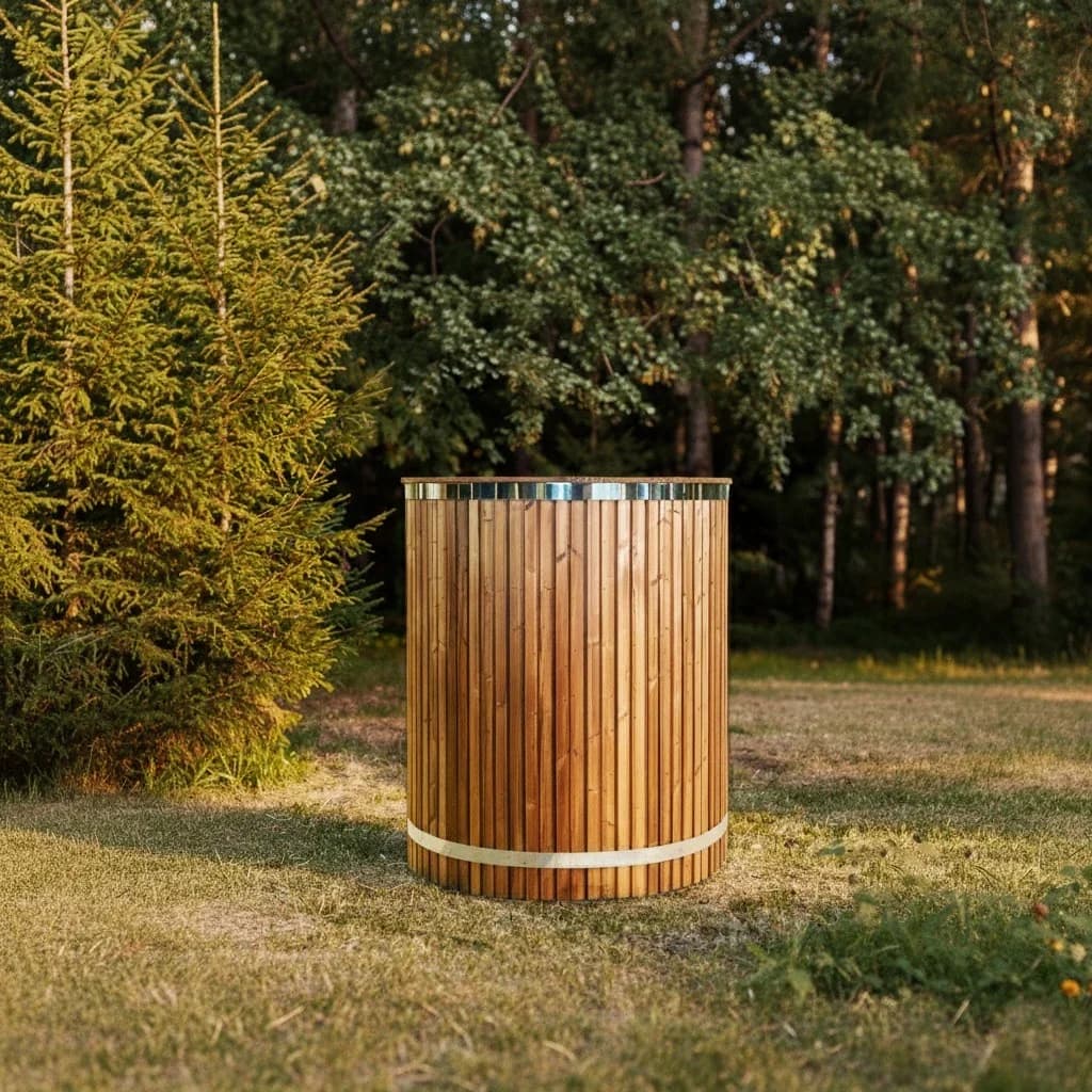 Outdoor Single-Person Stainless Steel Cold Plunge Tub, view 3