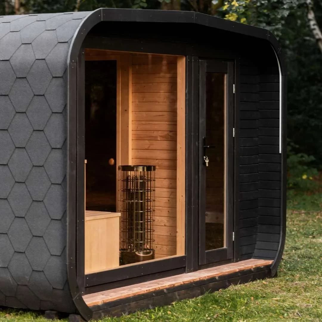 Outdoor Wooden Sauna with Changing Room for 6 People (2.5m x 3.4m), view 2