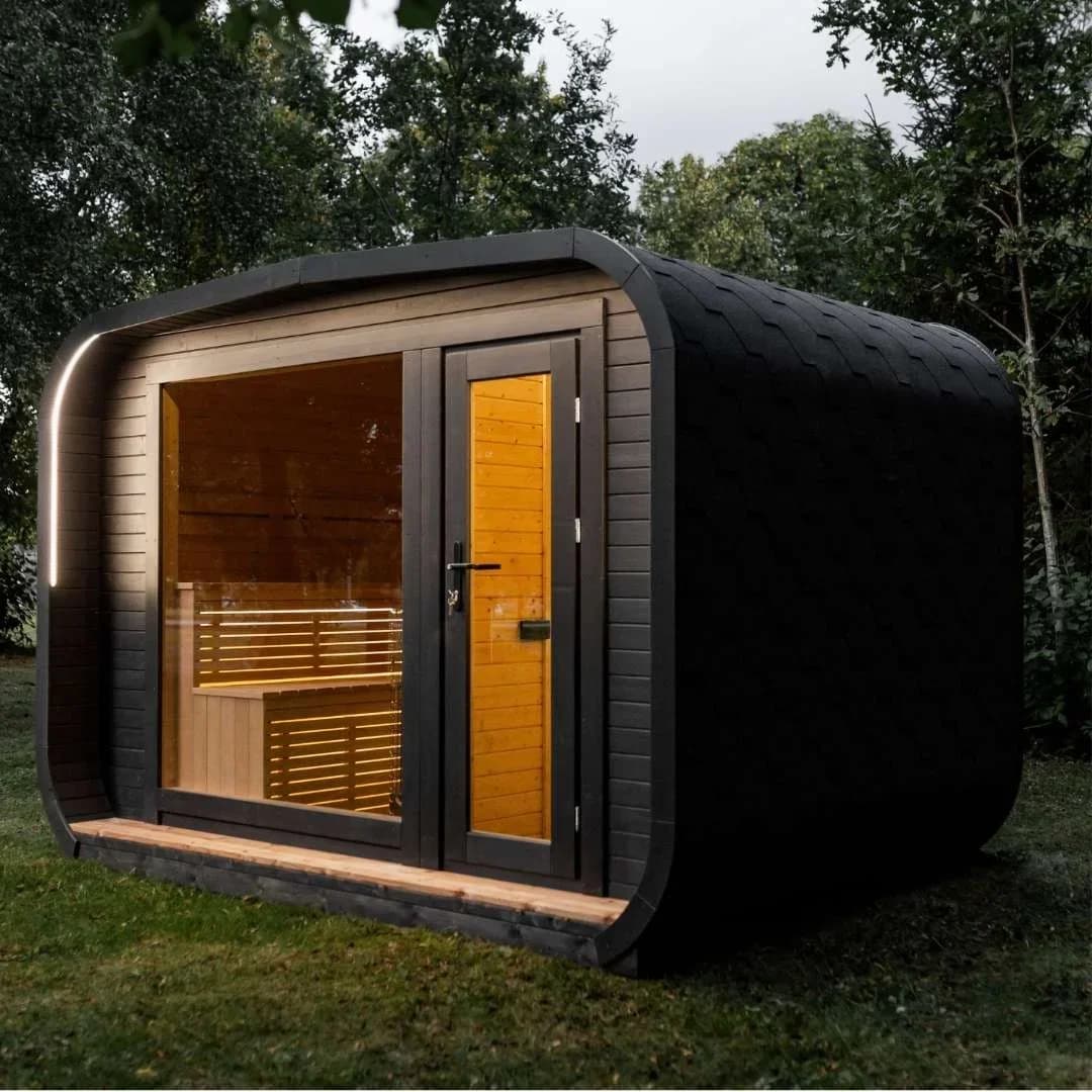 Outdoor Wooden Sauna with Changing Room for 6 People (2.5m x 3.4m), view 15