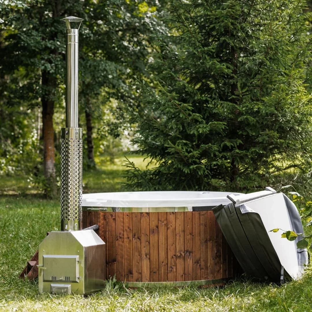 Outdoor Acrylic Round Hot Tub with External Heater
