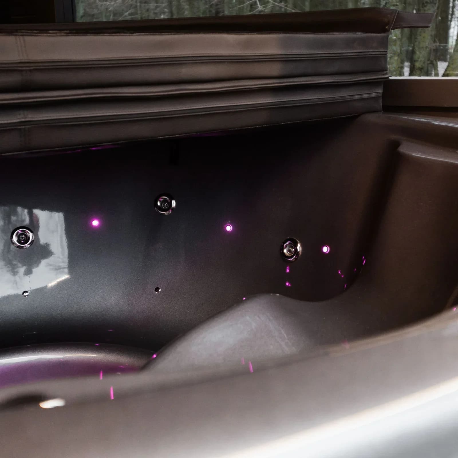 Outdoor Glass-Front Sauna and Hot Tub Suite, view 11
