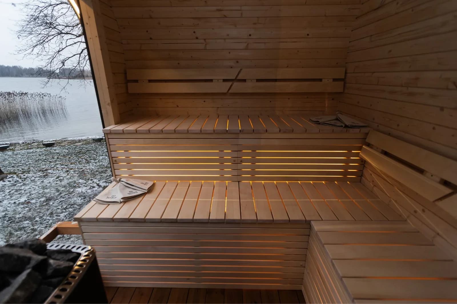 Outdoor Glass-Front Sauna and Hot Tub Suite, view 18