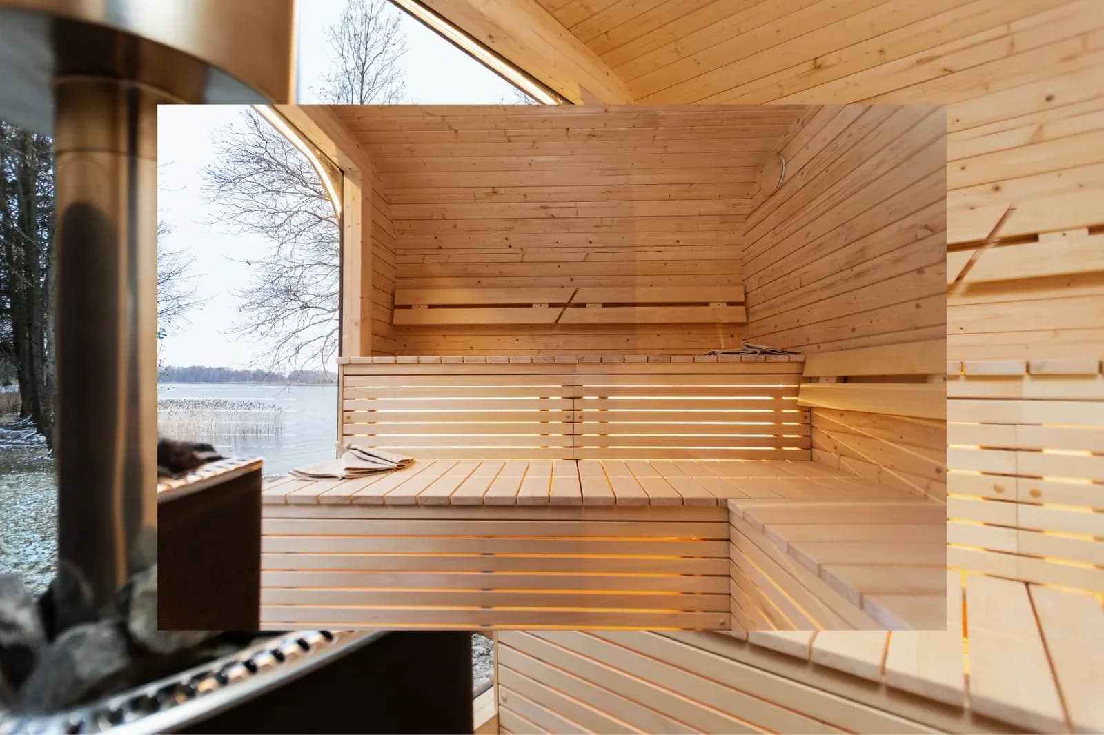 Outdoor Glass-Front Sauna and Hot Tub Suite, view 20