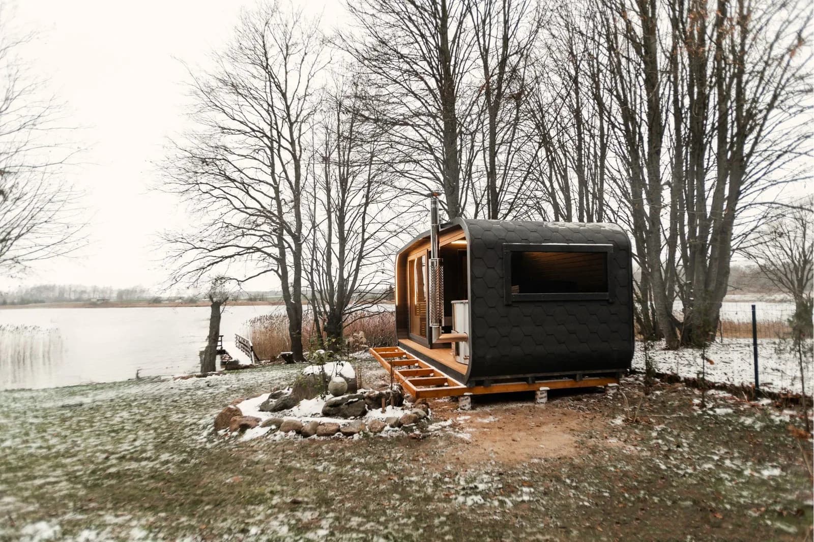 Outdoor Glass-Front Sauna and Hot Tub Suite, view 26