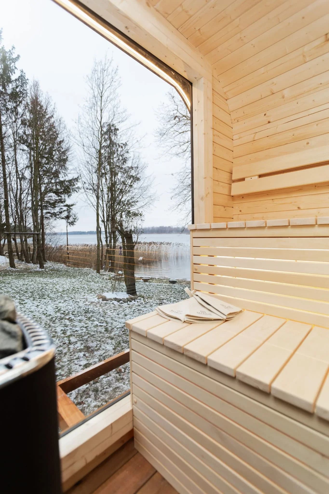 Outdoor Glass-Front Sauna and Hot Tub Suite, view 36