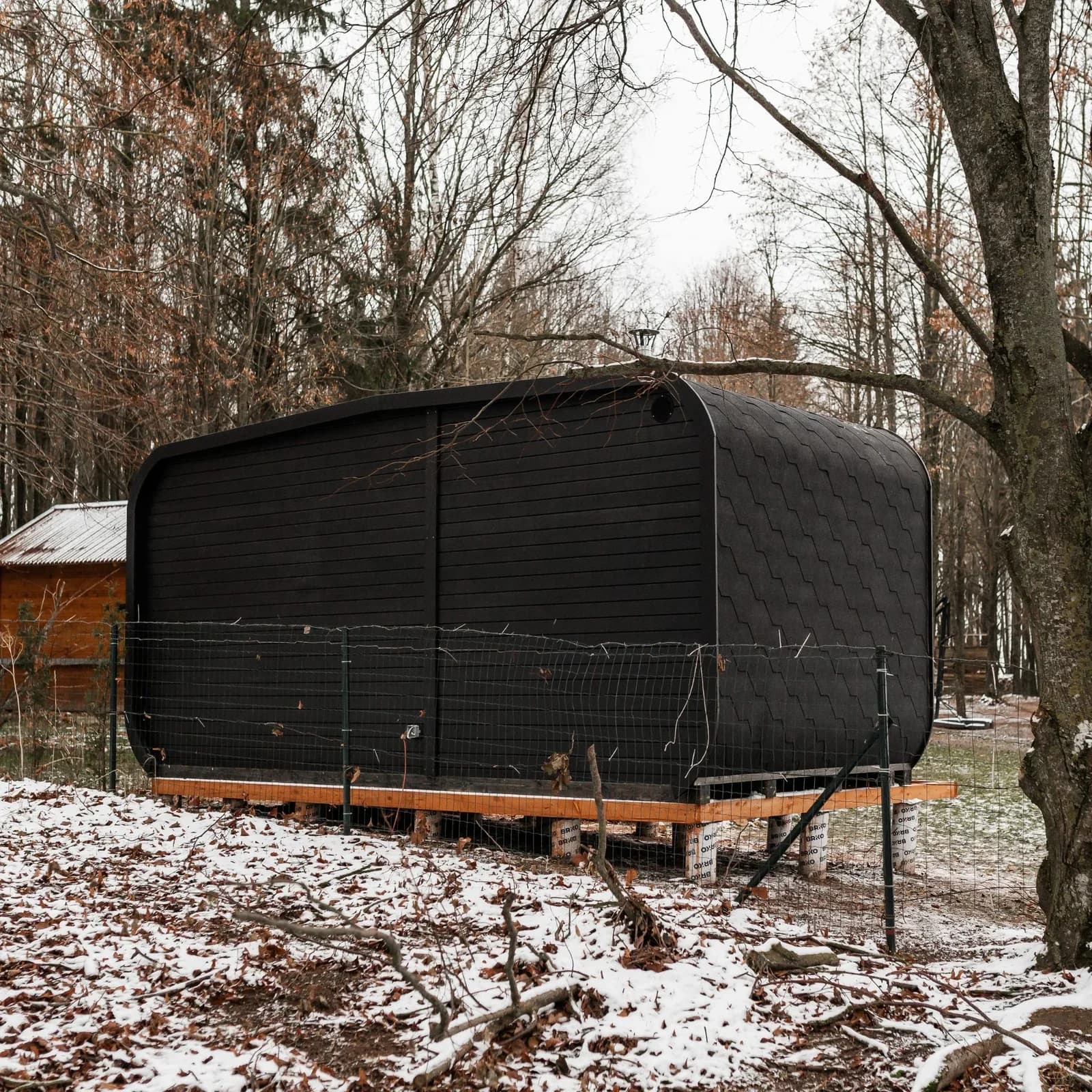 Outdoor Glass-Front Sauna and Hot Tub Suite, view 42